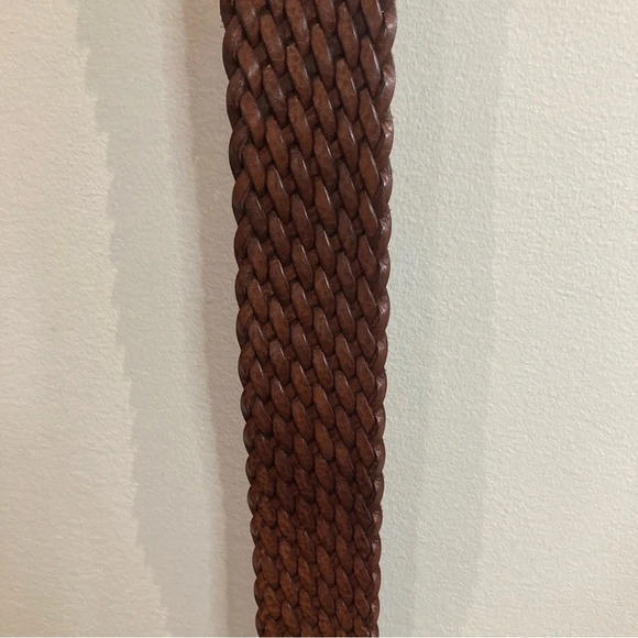 MICHAEL MICHAEL KORS SZ  M Braided Gold Toned Horseshoe Buckle Leather Belt - Picture 8 of 8